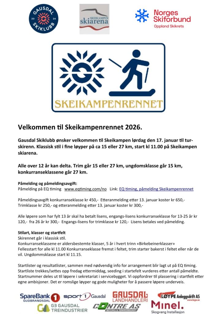Skeikampenrennet 2026-